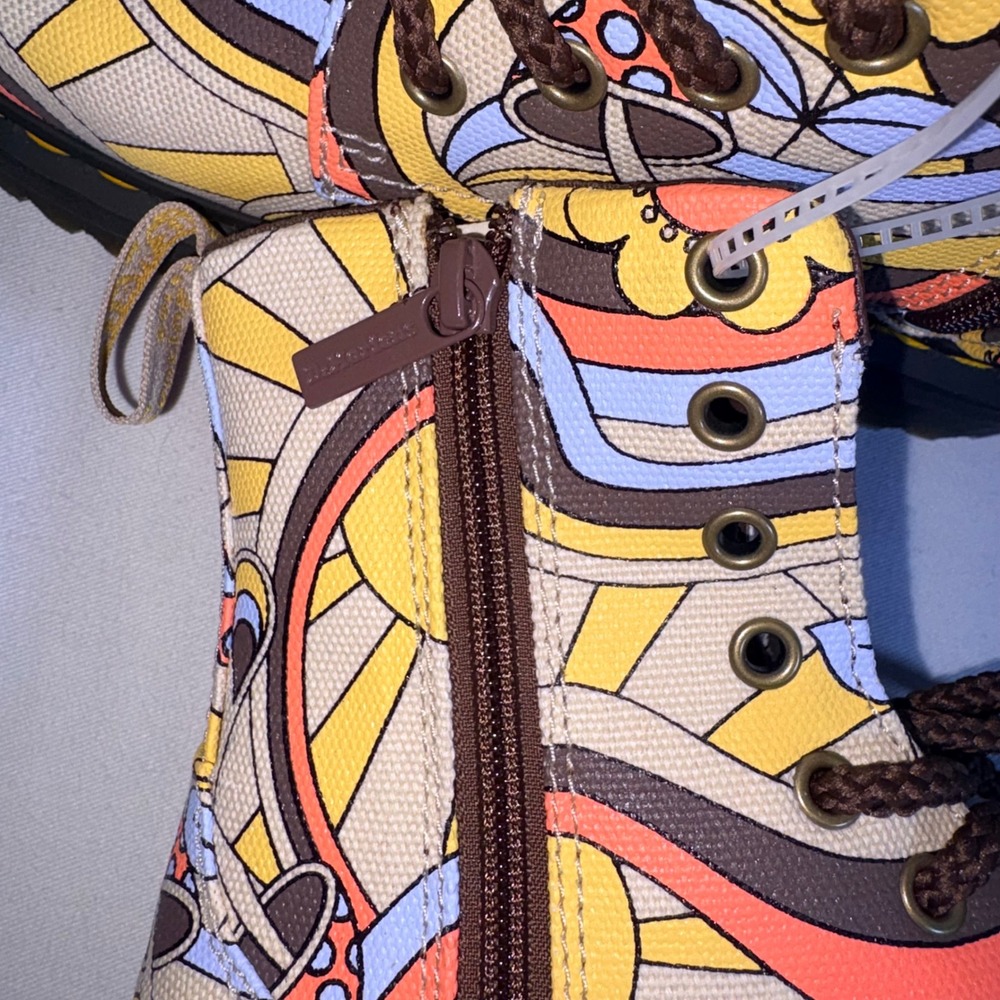 Dr. Martens Sinclair Platform Boots 7 Multicolor Psychedelic Canvas New grunge - Picture 5 of 8